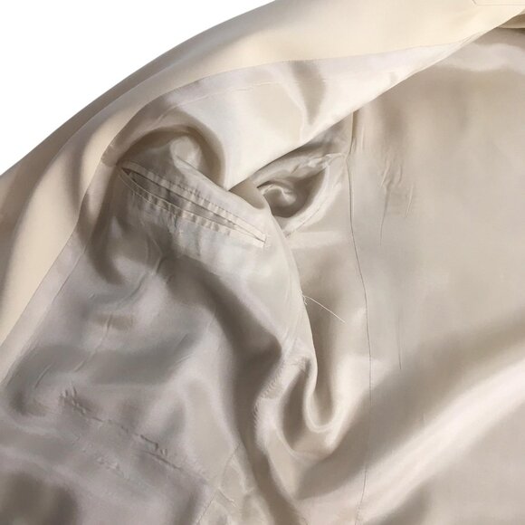 Prada Blazer Mens 44 Large  Cream Beige Two Button  Designer Jacket Italy - Picture 7 of 16